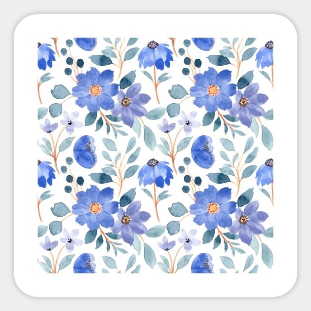 Blue Flowers Garden Sticker by colors